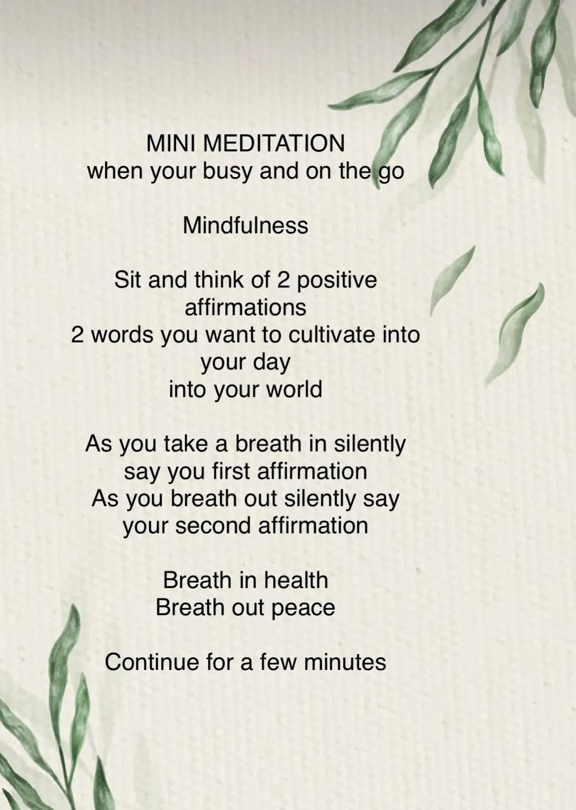 miniMeditation